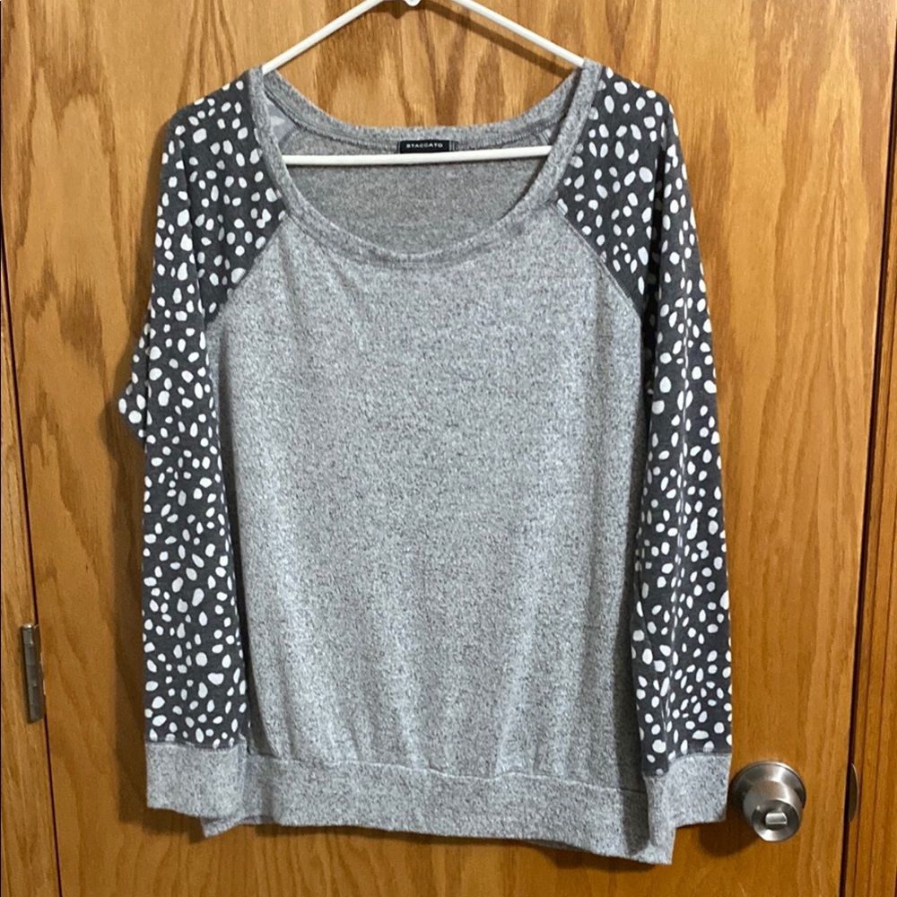 Staccato Heather Gray Knit Top